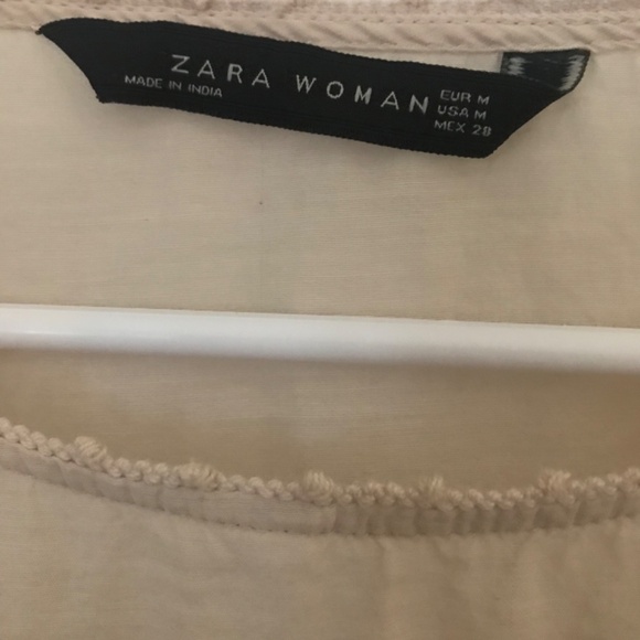 Zara Lace Embroidered Top Blouse medium - Picture 3 of 3